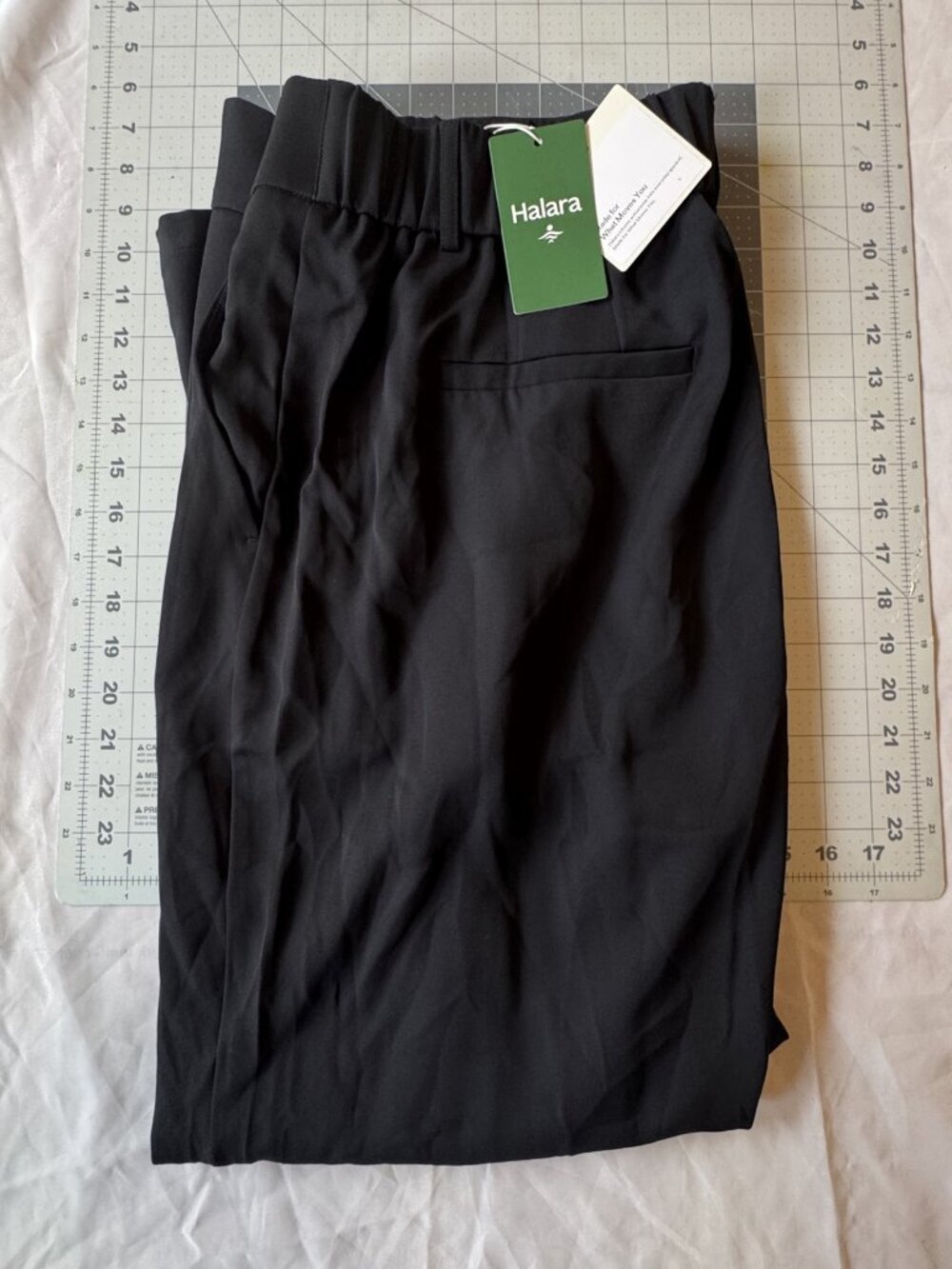 Halara Black Pleated Trouser Pants NWT Work Slacks